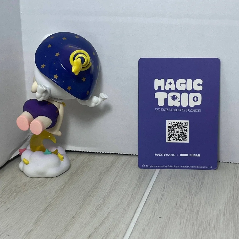 DODO CULOLO Magic Trip Star Travel Figure Moon Clouds Flying Purple Wizard Hat
